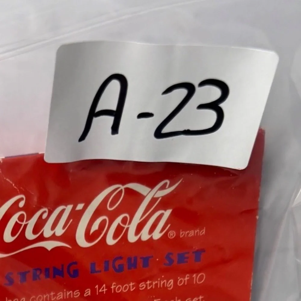 Vintage 1996 Coca-Cola String Light Set 14ft 10 Lights‎ Bottles Vending Machines